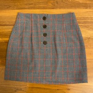 Little Moon Plaid Mini Skirt